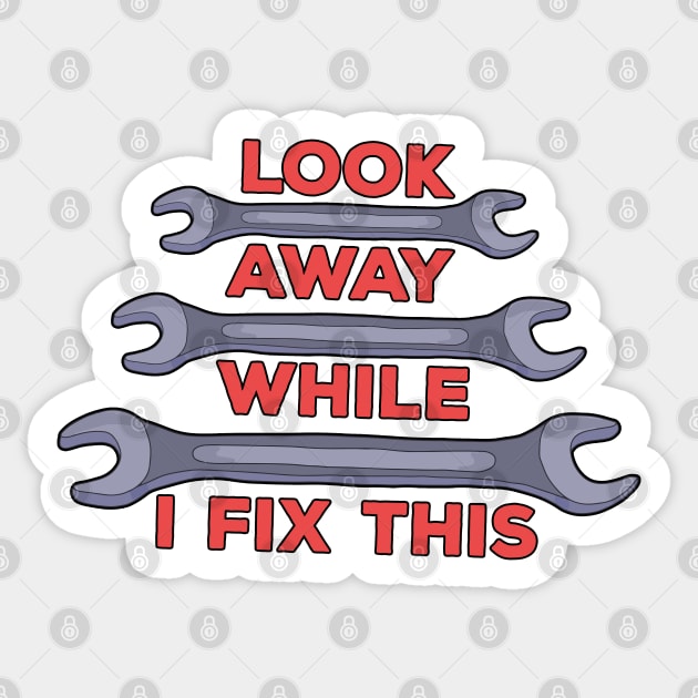 Look Away! While I Fix This Sticker by DiegoCarvalho